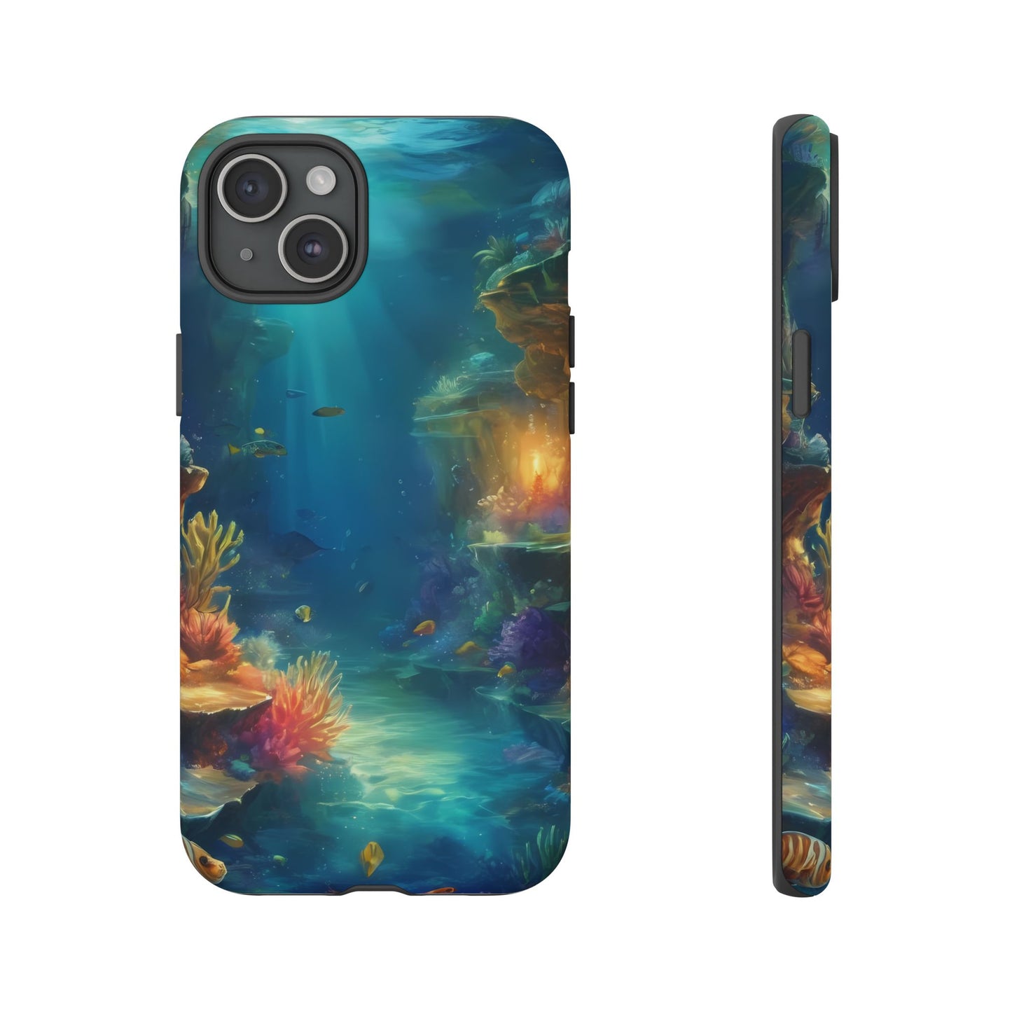 Oceanic Depths Stylish Unique UV Protected Phone Case for iPhone 8–16 Pro Max, iPhone 8 Plus–13 Mini, iPhone XS–XS Max, iPhone 11–14 Pro Max - Designed by Thalia