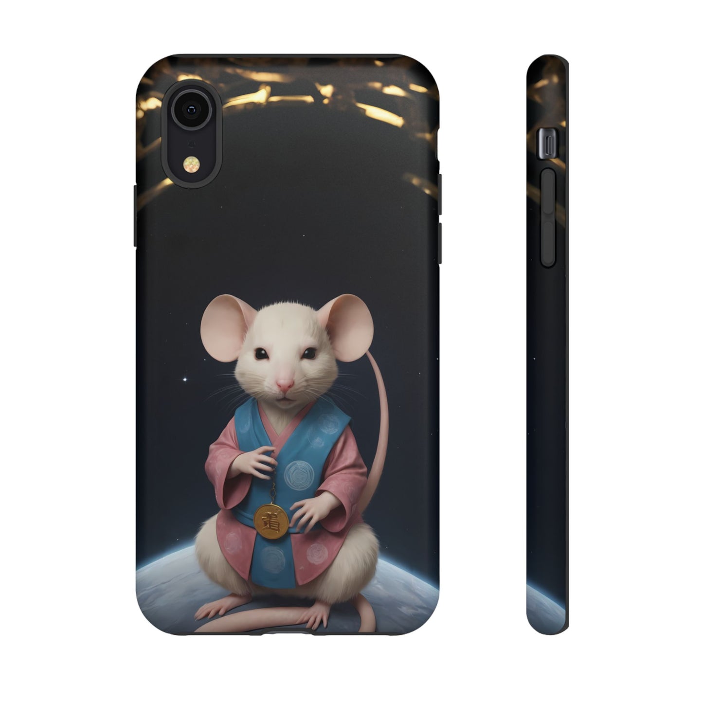 Chinese Zodiac Rat Phone Case for iPhone 8–16 Pro Max, iPhone 8 Plus–13 Mini, iPhone XS–XS Max, iPhone 11–14 Pro Max - Designed by Thalia