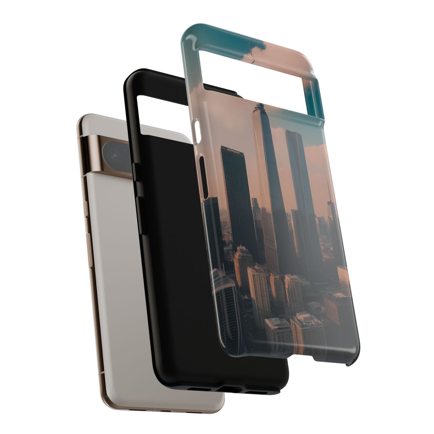 City Skylines Phone Case for Google Pixel 8 Pro, Pixel 8, Pixel 7, Pixel 6 Pro, Pixel 6, Pixel 5 5G - Designed by Thalia