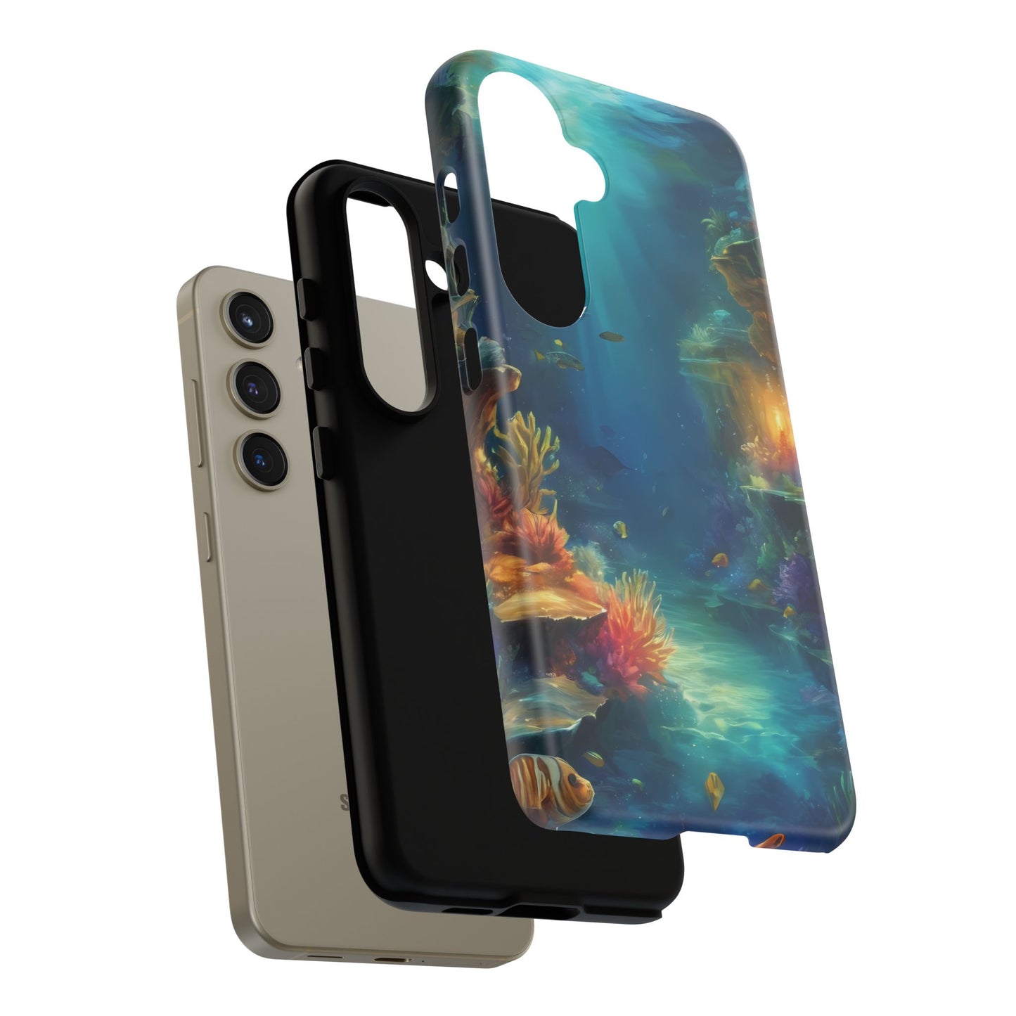 Oceanic Depths Custom Phone Case for Samsung Galaxy S10–S10 Plus, S20–S20 Ultra, S21, S22, S23, S24 Ultra - Designed by Thalia