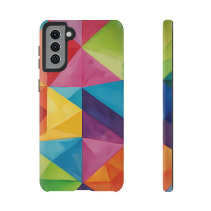 Geometric Play Custom Phone Case for Samsung Galaxy S10–S10 Plus, S20–S20 Ultra, S21, S22, S23, S24 Ultra - Designed by Thalia