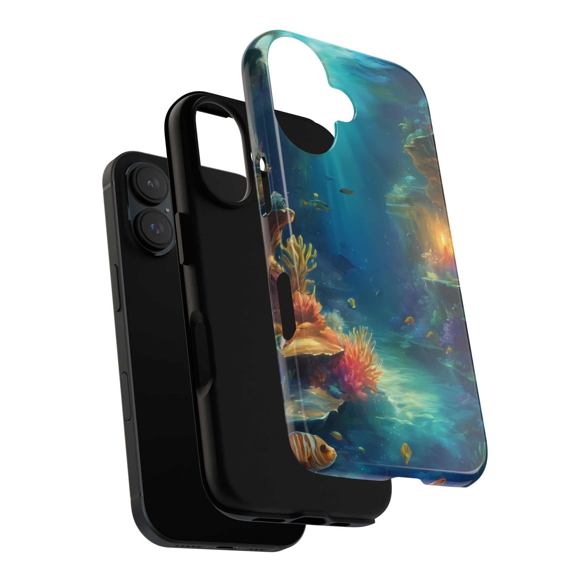 Oceanic Depths Stylish Unique UV Protected Phone Case for iPhone 8–16 Pro Max, iPhone 8 Plus–13 Mini, iPhone XS–XS Max, iPhone 11–14 Pro Max - Designed by Thalia