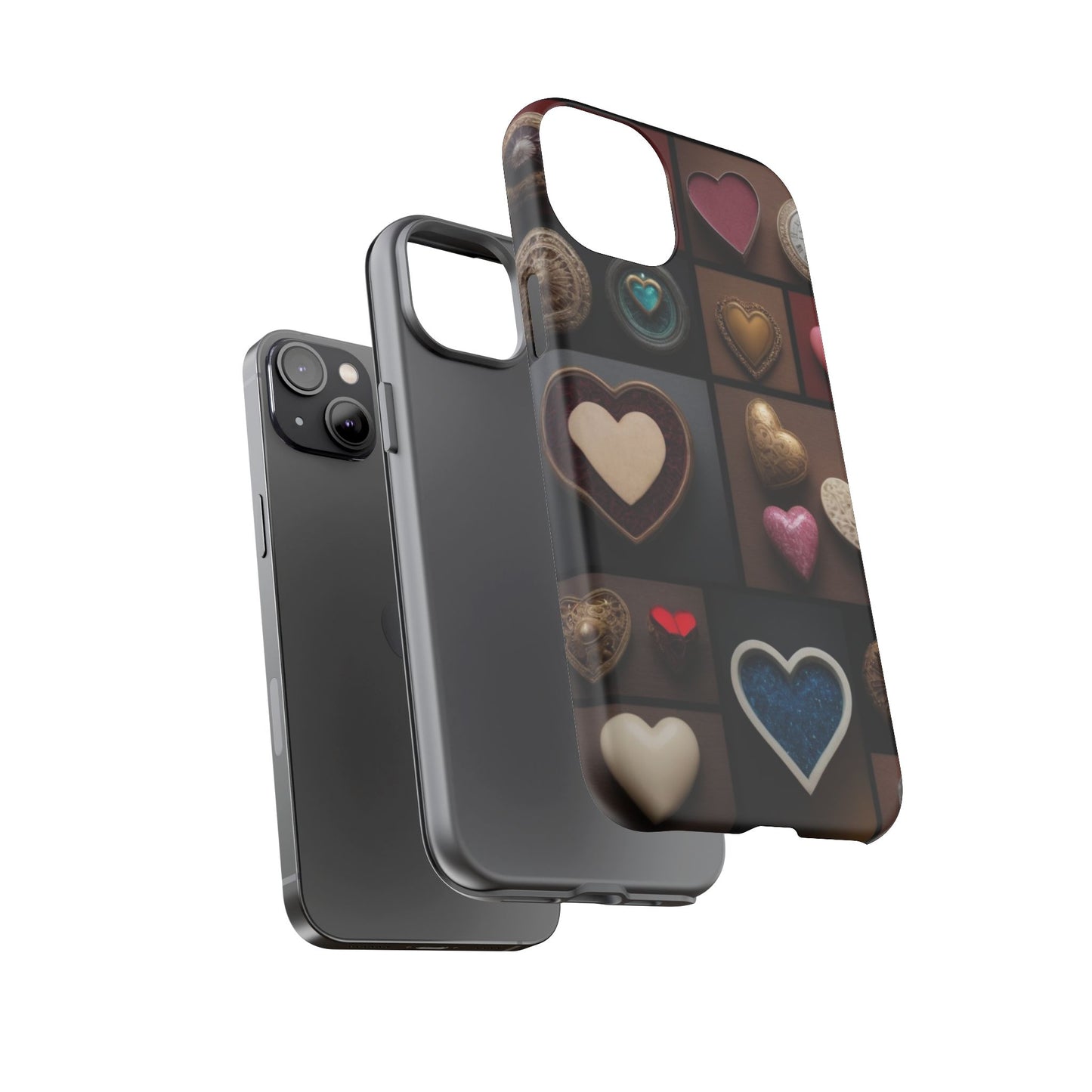 Love Button Phone Case for iPhone 8–16 Pro Max, Pixel 5–8 Pro, Galaxy S10–S24 Ultra - Designed by Thalia