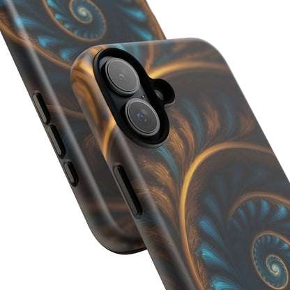 3D Fractal Phone Case for iPhone 8–16 Pro Max, Pixel 5–8 Pro, Galaxy S10–S24 Ultra - Designed by Thalia