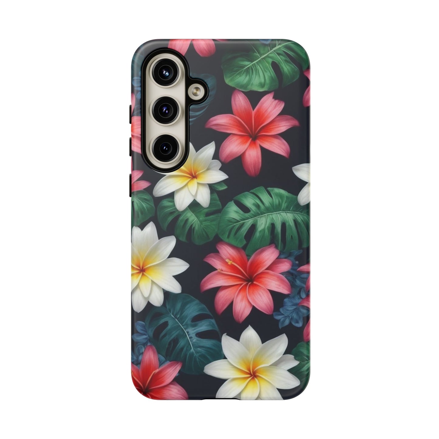 Hawaiian Flowers Custom Phone Case for Samsung Galaxy S10–S10 Plus, S20–S20 Ultra, S21, S22, S23, S24 Ultra - Designed by Thalia