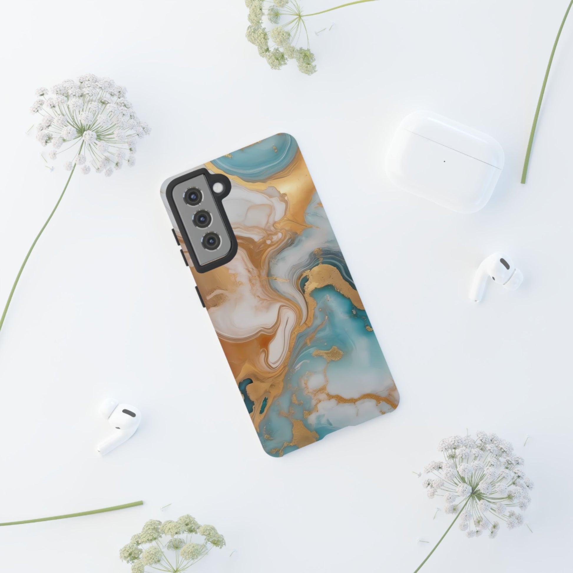 Marble Hues Phone Case for iPhone 8–16 Pro Max, Pixel 5–8 Pro, Galaxy S10–S24 Ultra - Designed by Thalia