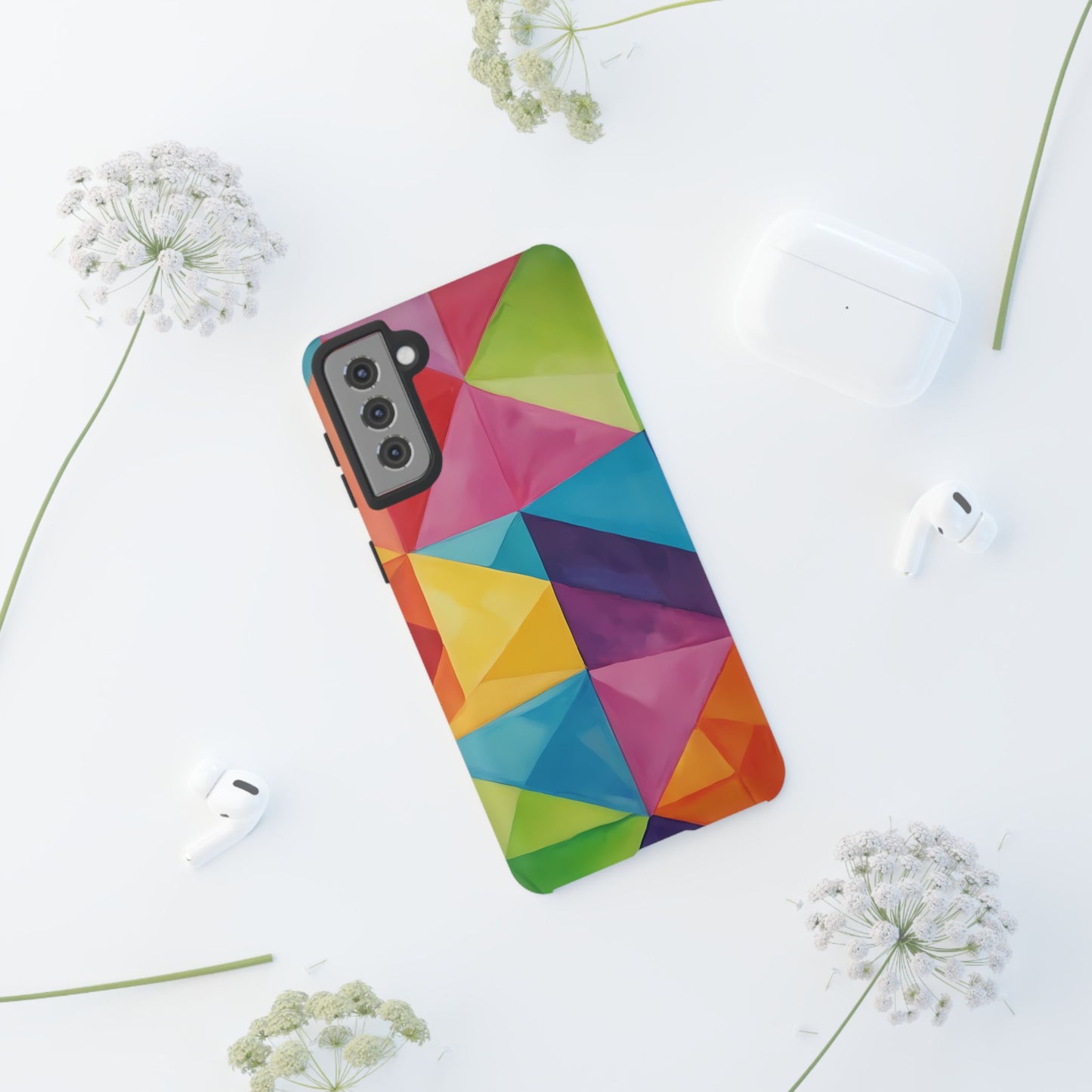 Geometric Play Phone Case for iPhone 8–16 Pro Max, Pixel 5–8 Pro, Galaxy S10–S24 Ultra - Designed by Thalia