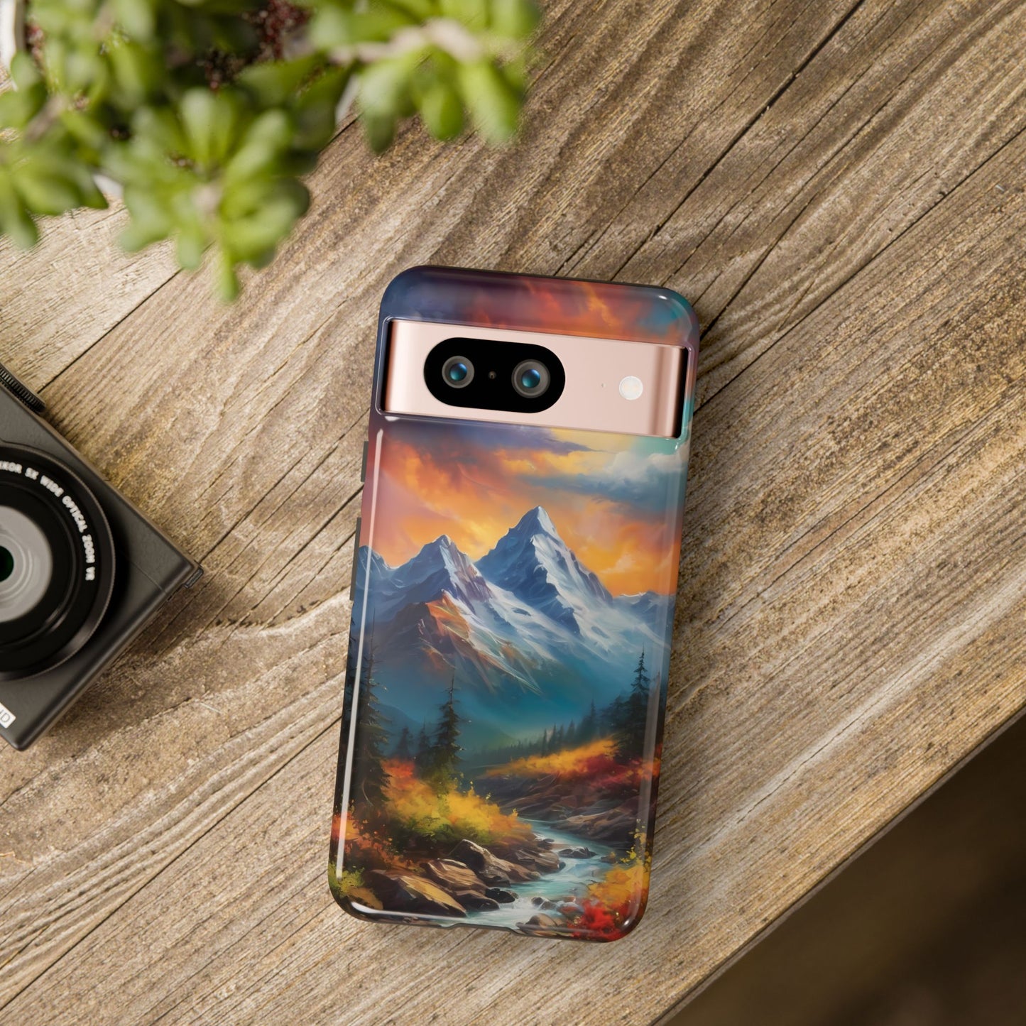 Mystic Mountains Phone Case for iPhone 8–16 Pro Max, Pixel 5–8 Pro, Galaxy S10–S24 Ultra - Designed by Thalia