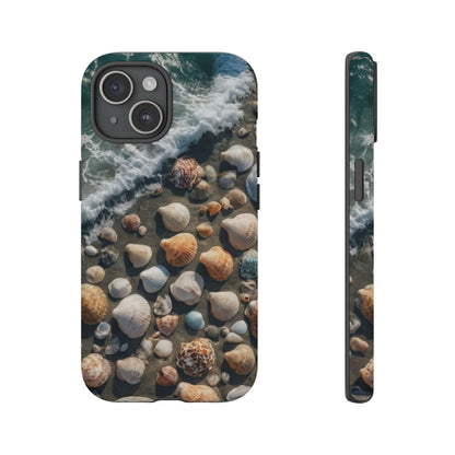 She Sells Sea Shells Phone Case for iPhone 8–16 Pro Max, Pixel 5–8 Pro, Galaxy S10–S24 Ultra - Designed by Thalia