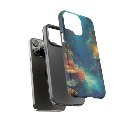 Oceanic Depths Stylish Unique UV Protected Phone Case for iPhone 8–16 Pro Max, iPhone 8 Plus–13 Mini, iPhone XS–XS Max, iPhone 11–14 Pro Max - Designed by Thalia