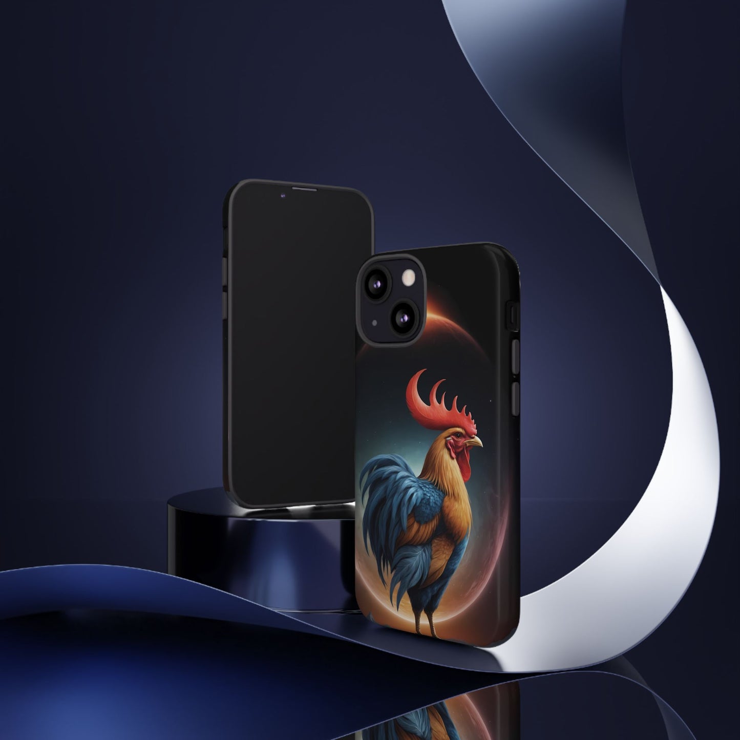 Chinese Zodiac Rooster Custom Phone Case for iPhone 8–16 Pro Max, Pixel 5–8 Pro, Galaxy S10–S24 Ultra - Designed by Thalia