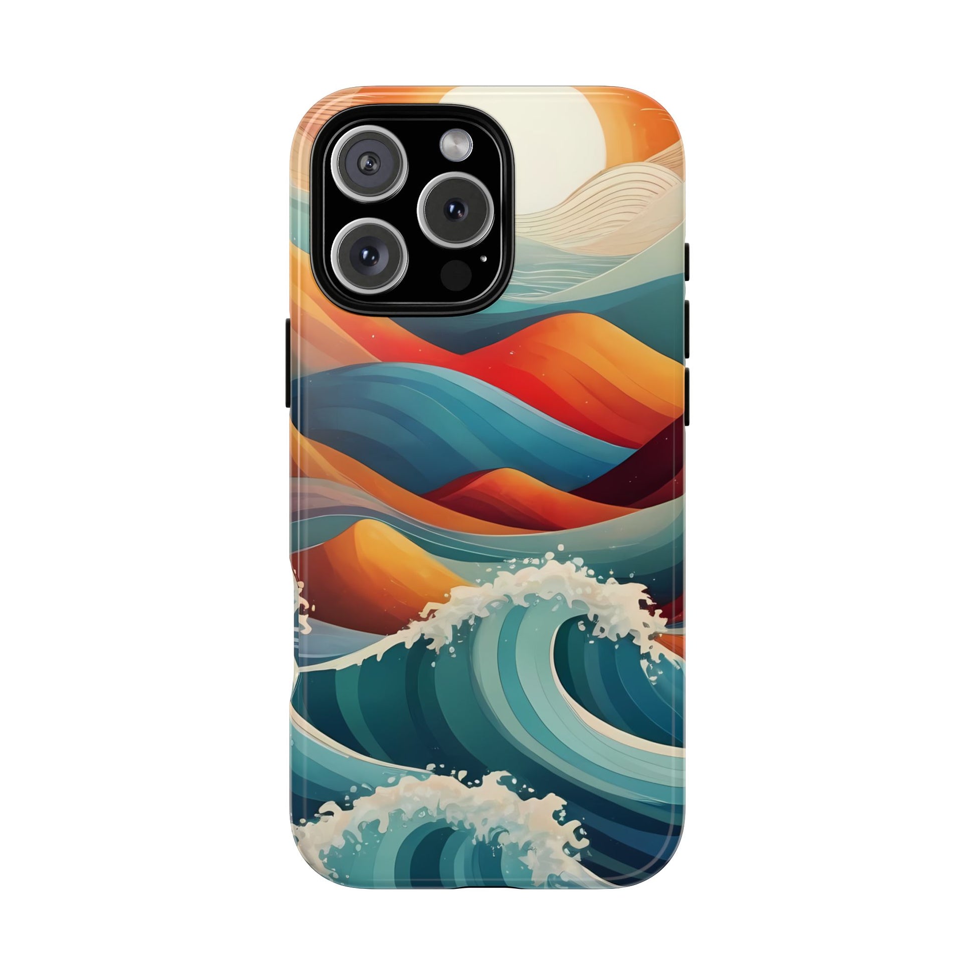 Retro Waves Phone Case for iPhone 8–16 Pro Max, Pixel 5–8 Pro, Galaxy S10–S24 Ultra - Designed by Thalia