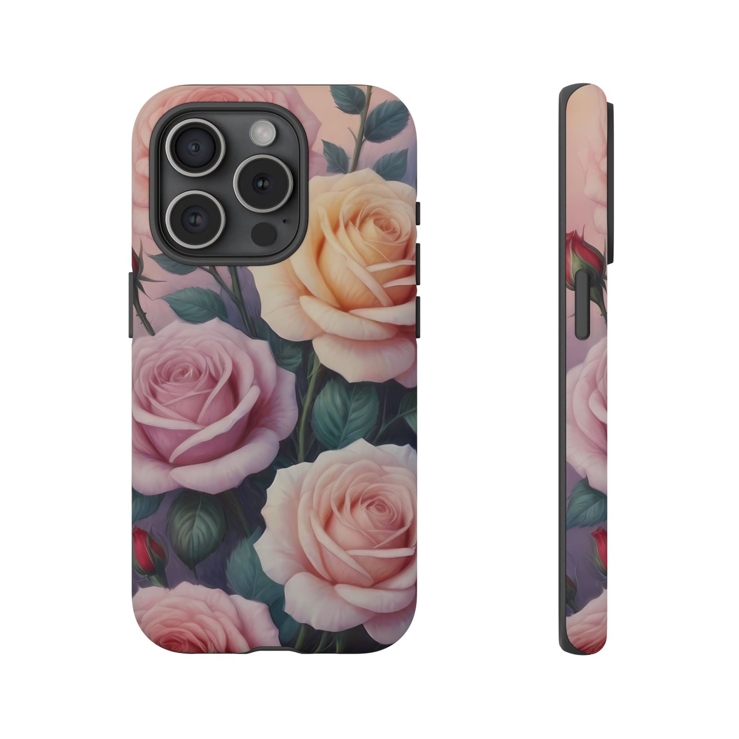 Bloom with Style - Roses Custom Phone Case for iPhone 8–16 Pro Max, iPhone 8 Plus–13 Mini, iPhone XS–XS Max, iPhone 11–14 Pro Max - Designed by Thalia