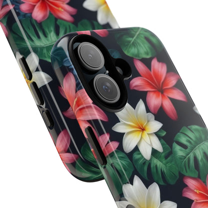 Hawaiian Flowers Phone Case for iPhone 8–16 Pro Max, iPhone 8 Plus–13 Mini, iPhone XS–XS Max, iPhone 11–14 Pro Max - Designed by Thalia