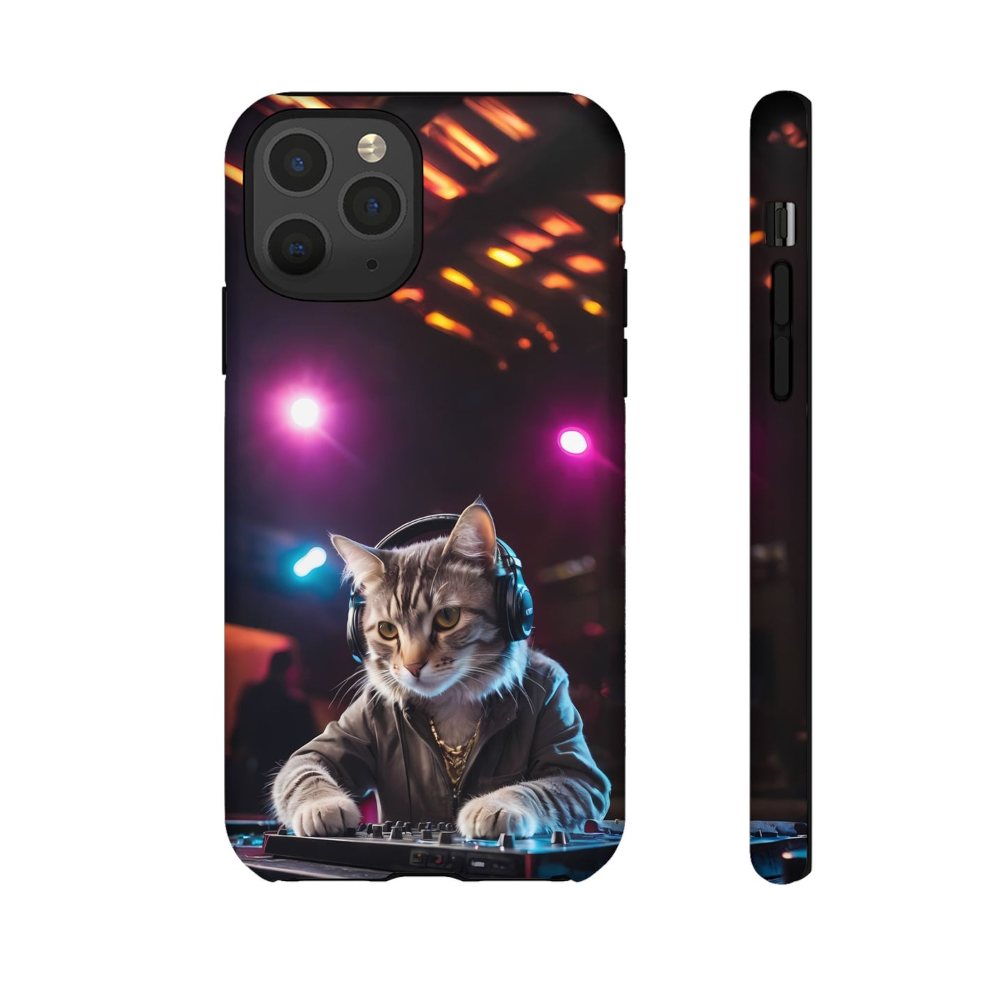 DJ Kitty Phone Case for iPhone 8–16 Pro Max, iPhone 8 Plus–13 Mini, iPhone XS–XS Max, iPhone 11–14 Pro Max - Designed by Thalia