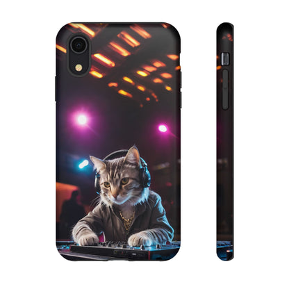 DJ Kitty Phone Case for iPhone 8–16 Pro Max, iPhone 8 Plus–13 Mini, iPhone XS–XS Max, iPhone 11–14 Pro Max - Designed by Thalia