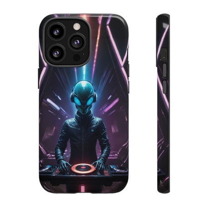 Alien DJ Phone Case for iPhone 8–16 Pro Max, Pixel 5–8 Pro, Galaxy S10–S24 Ultra - Designed by Thalia