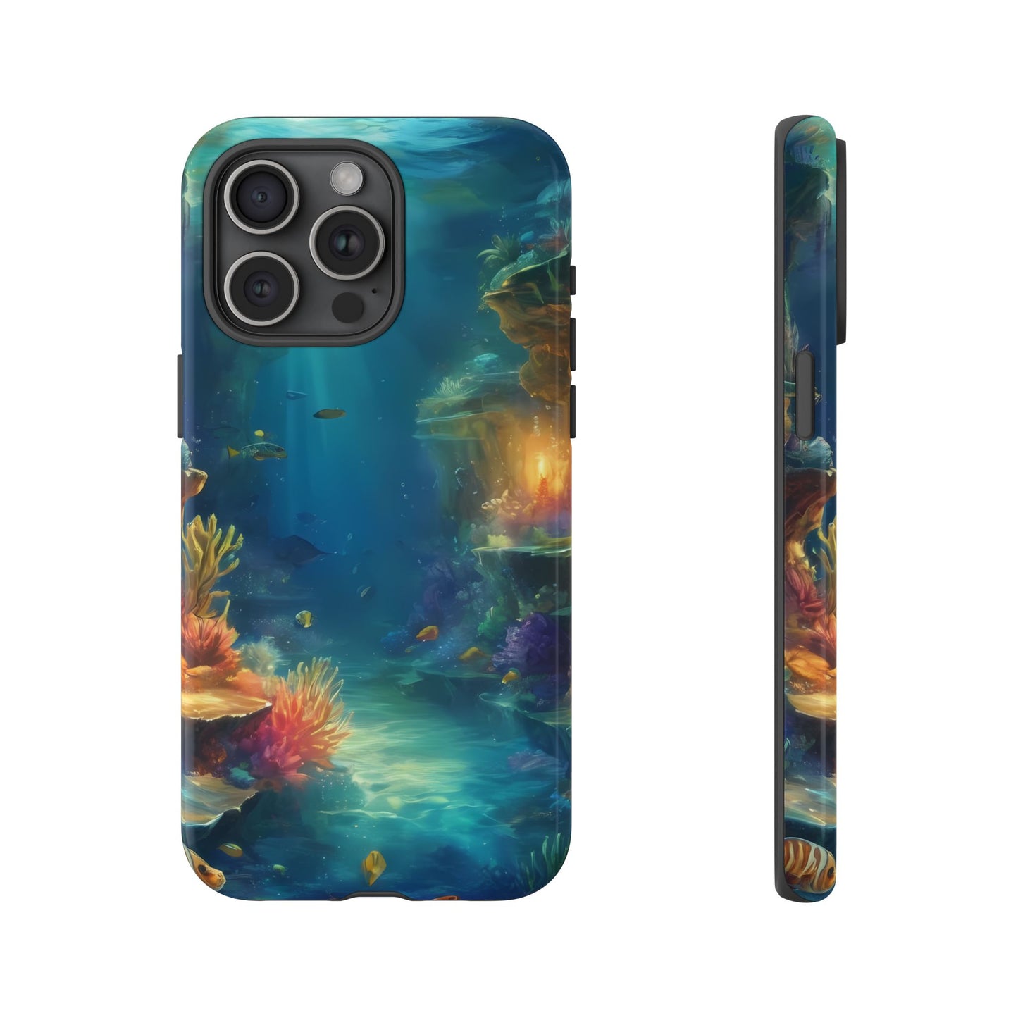 Oceanic Depths Stylish Unique UV Protected Phone Case for iPhone 8–16 Pro Max, iPhone 8 Plus–13 Mini, iPhone XS–XS Max, iPhone 11–14 Pro Max - Designed by Thalia