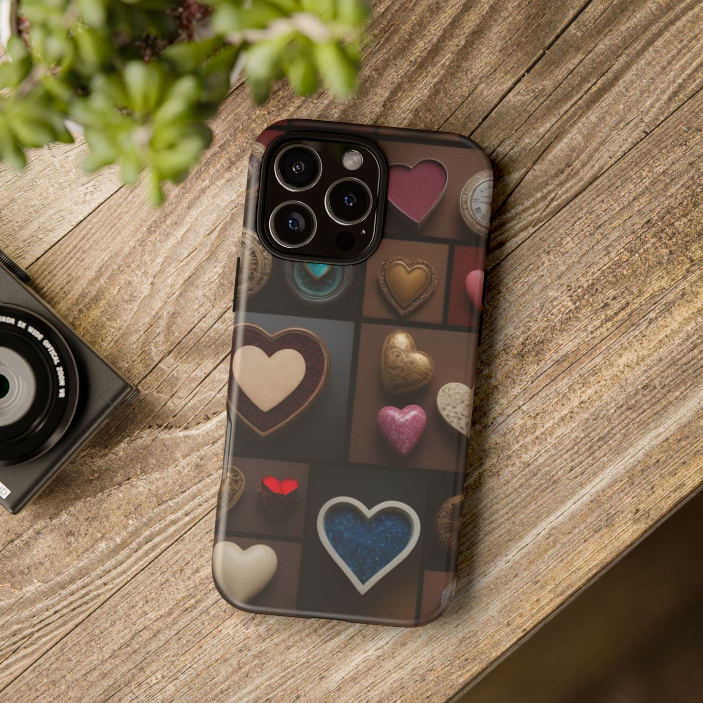 Love Button Phone Case for iPhone 8–16 Pro Max, Pixel 5–8 Pro, Galaxy S10–S24 Ultra - Designed by Thalia