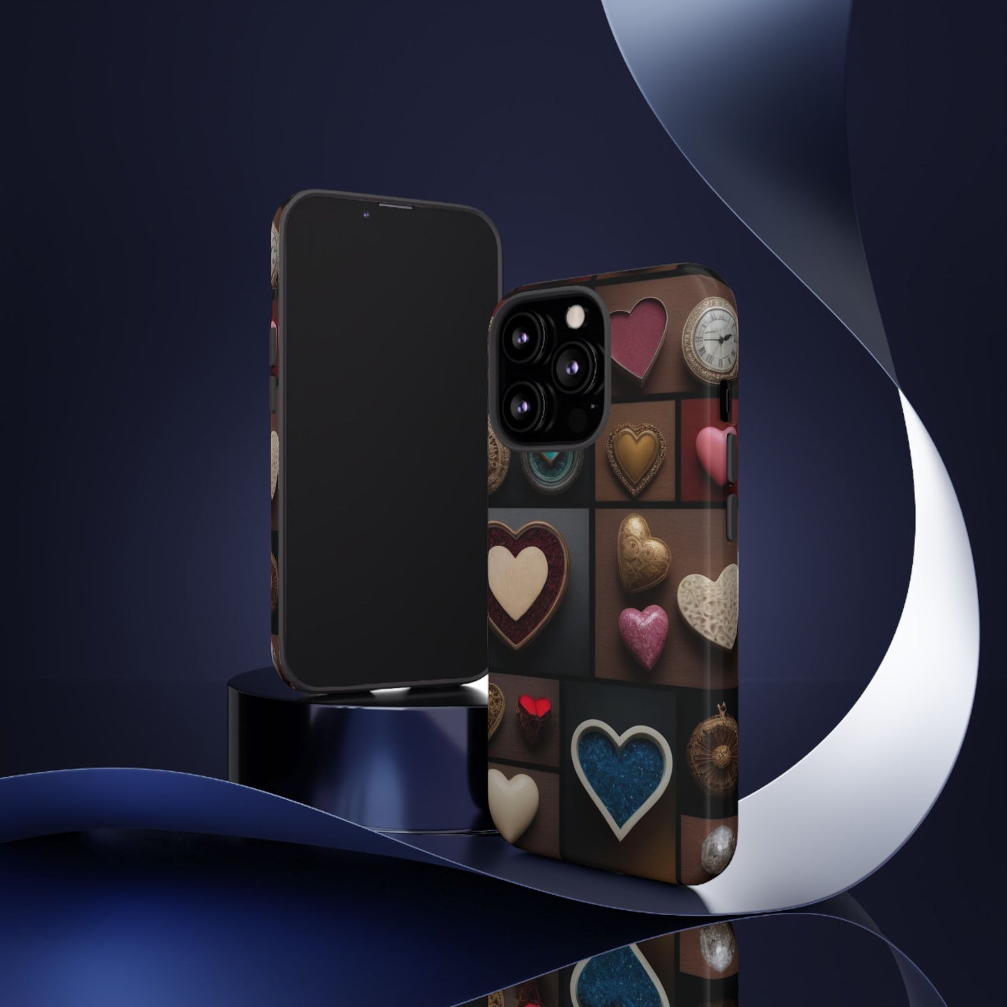 Love Button Phone Case for iPhone 8–16 Pro Max, Pixel 5–8 Pro, Galaxy S10–S24 Ultra - Designed by Thalia