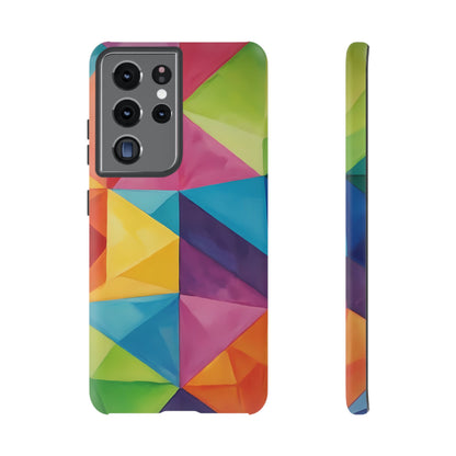 Geometric Play Custom Phone Case for Samsung Galaxy S10–S10 Plus, S20–S20 Ultra, S21, S22, S23, S24 Ultra - Designed by Thalia