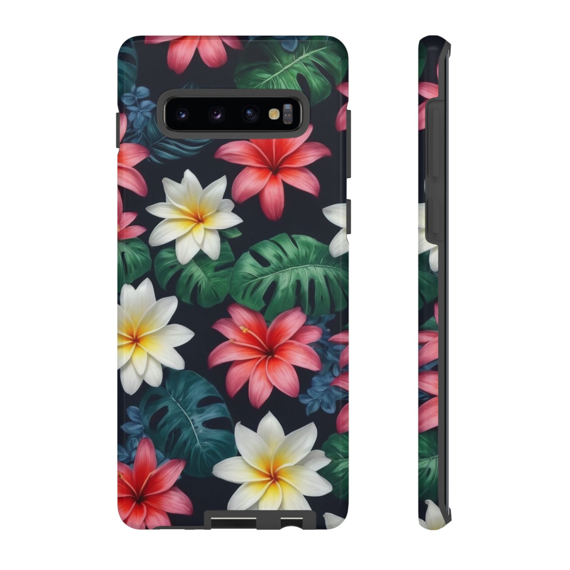 Hawaiian Flowers Custom Phone Case for Samsung Galaxy S10–S10 Plus, S20–S20 Ultra, S21, S22, S23, S24 Ultra - Designed by Thalia