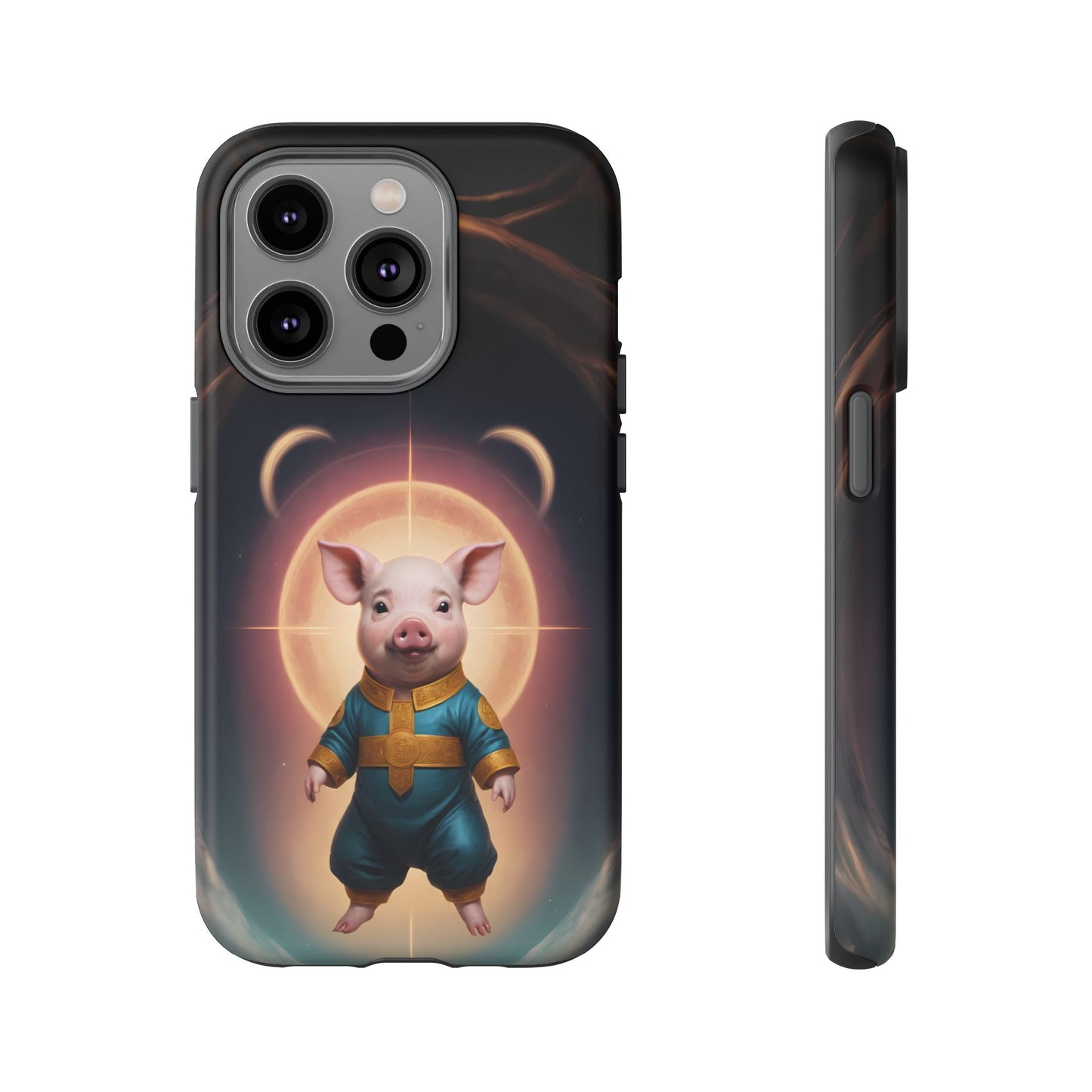 Chinese Zodiac Pig Custom Phone Case for iPhone 8–16 Pro Max, Pixel 5–8 Pro, Galaxy S10–S24 Ultra - Designed by Thalia