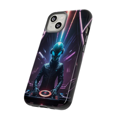 Alien DJ Phone Case for iPhone 8–16 Pro Max, Pixel 5–8 Pro, Galaxy S10–S24 Ultra - Designed by Thalia