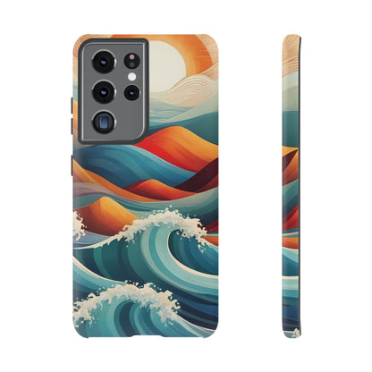 Retro Waves Phone Case for iPhone 8–16 Pro Max, Pixel 5–8 Pro, Galaxy S10–S24 Ultra - Designed by Thalia