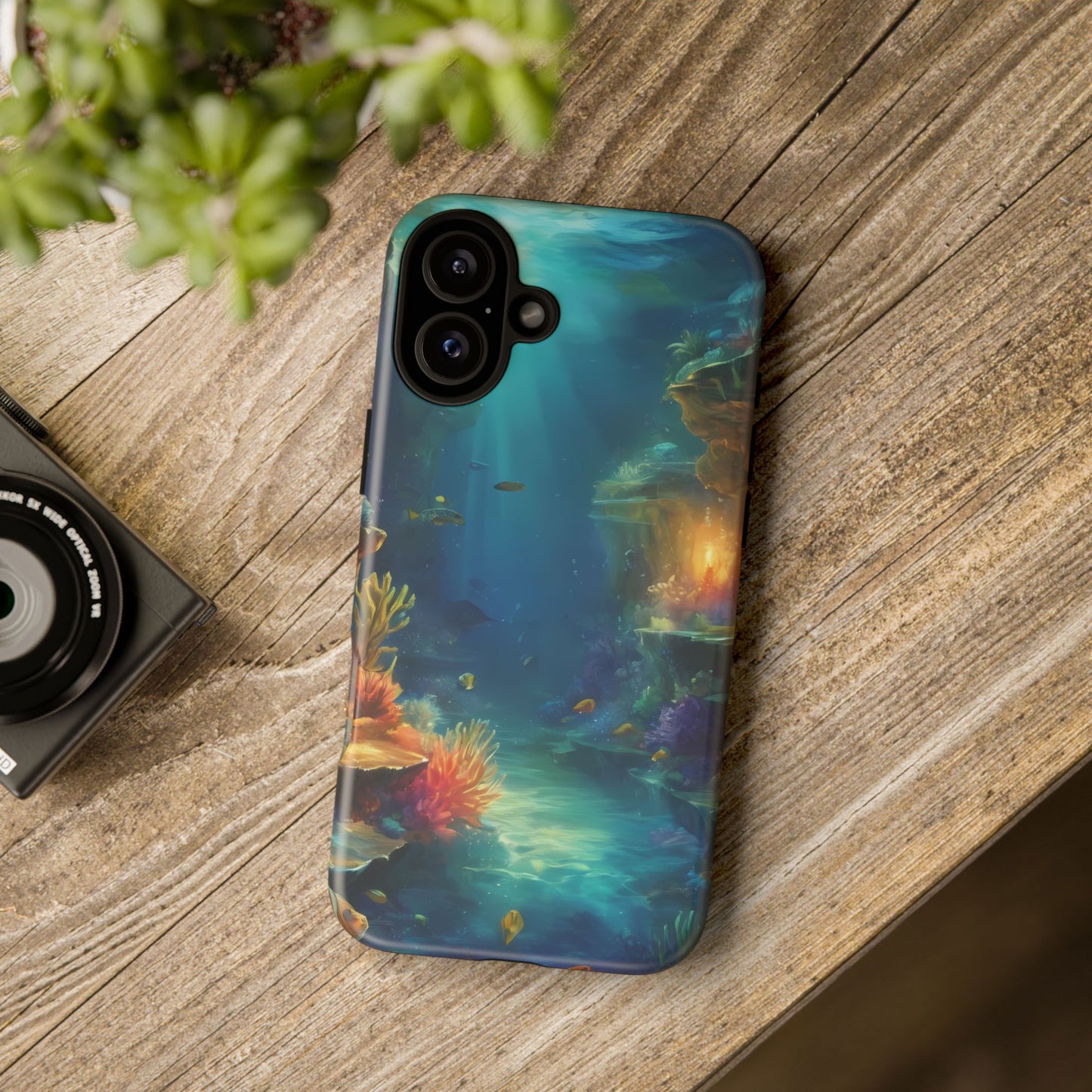 Oceanic Depths Stylish Unique UV Protected Phone Case for iPhone 8–16 Pro Max, iPhone 8 Plus–13 Mini, iPhone XS–XS Max, iPhone 11–14 Pro Max - Designed by Thalia