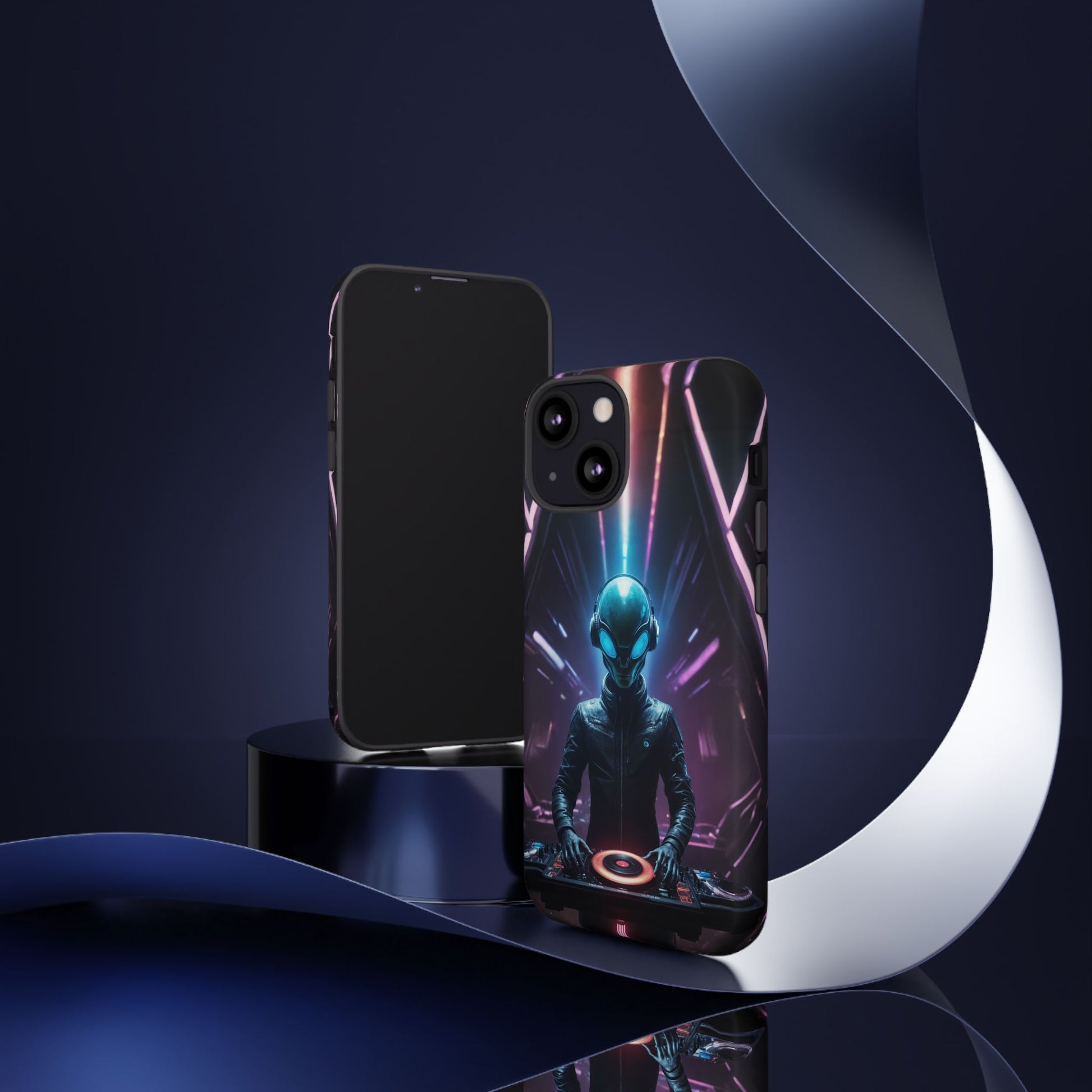 Alien DJ Phone Case for iPhone 8–16 Pro Max, Pixel 5–8 Pro, Galaxy S10–S24 Ultra - Designed by Thalia