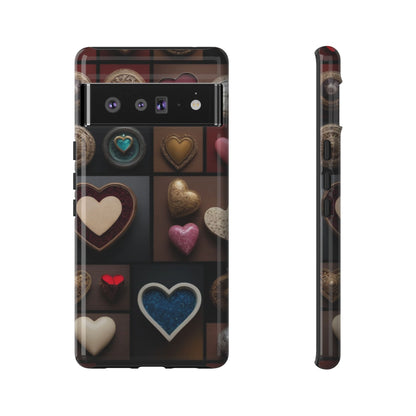 Love Button Phone Case for iPhone 8–16 Pro Max, Pixel 5–8 Pro, Galaxy S10–S24 Ultra - Designed by Thalia