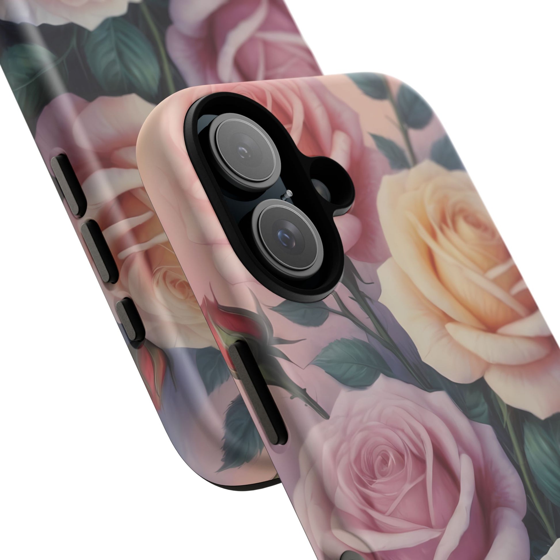 Bloom with Style - Roses Custom Phone Case for iPhone 8–16 Pro Max, iPhone 8 Plus–13 Mini, iPhone XS–XS Max, iPhone 11–14 Pro Max - Designed by Thalia