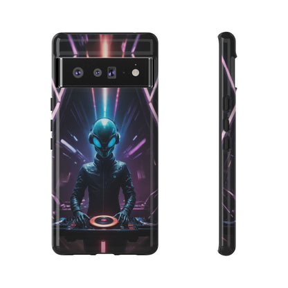 Alien DJ Custom Phone Case for Google Pixel 8 Pro, Pixel 8, Pixel 7, Pixel 6 Pro, Pixel 6, Pixel 5 5G - Designed by Thalia