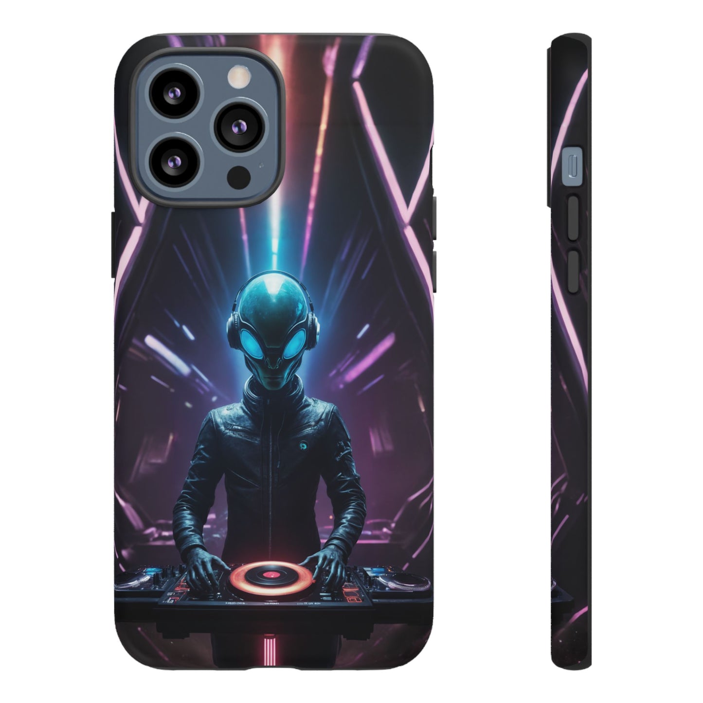 Alien DJ Phone Case for iPhone 8–16 Pro Max, Pixel 5–8 Pro, Galaxy S10–S24 Ultra - Designed by Thalia