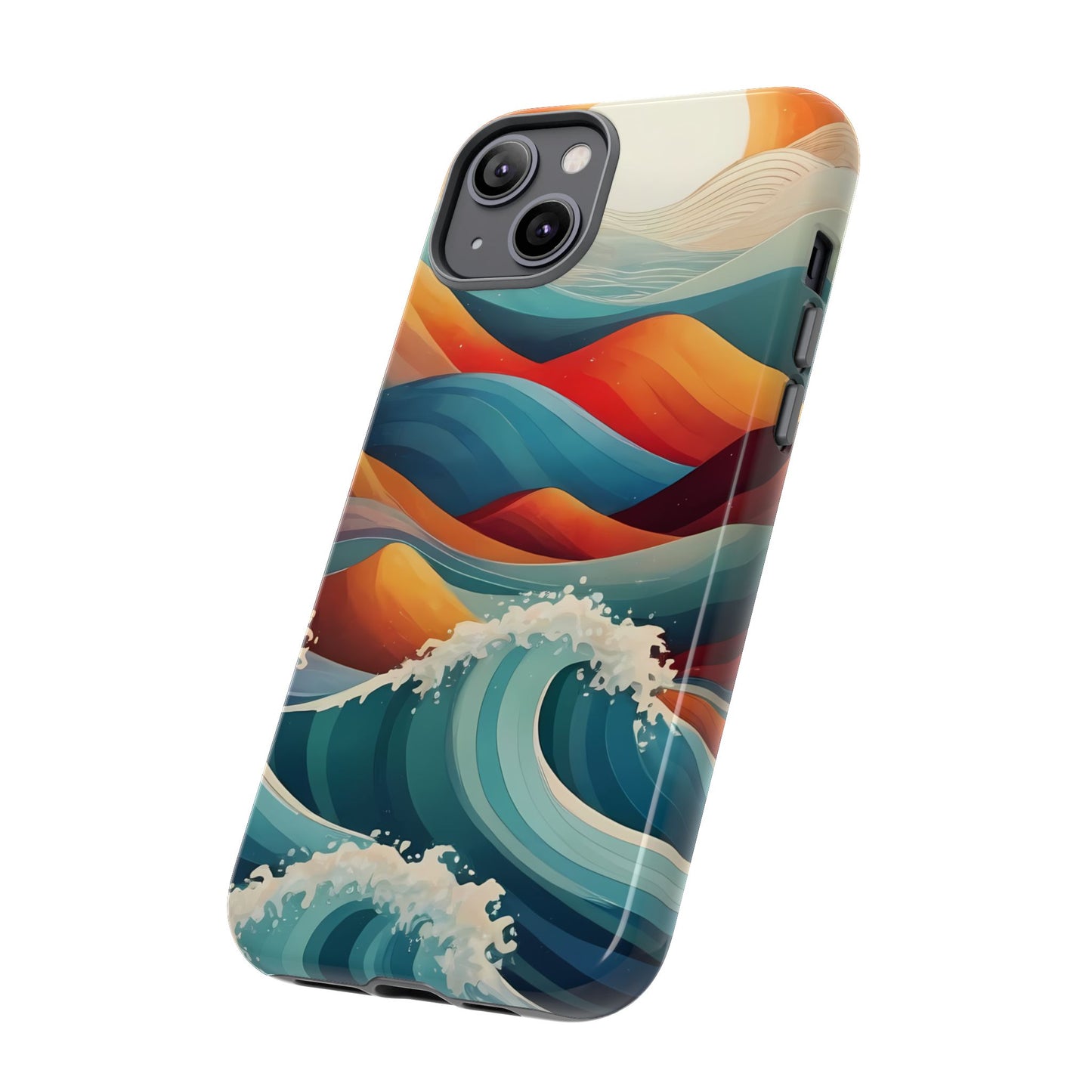 Retro Waves Phone Case for iPhone 8–16 Pro Max, Pixel 5–8 Pro, Galaxy S10–S24 Ultra - Designed by Thalia