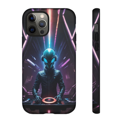 Alien DJ Phone Case for iPhone 8–16 Pro Max, Pixel 5–8 Pro, Galaxy S10–S24 Ultra - Designed by Thalia