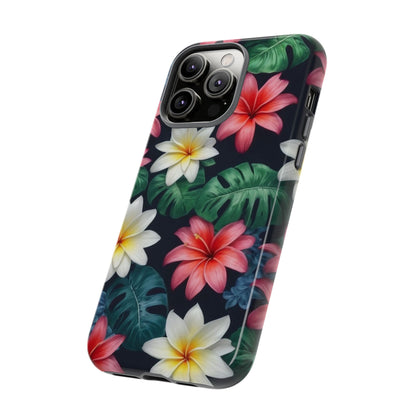 Hawaiian Flowers Phone Case for iPhone 8–16 Pro Max, iPhone 8 Plus–13 Mini, iPhone XS–XS Max, iPhone 11–14 Pro Max - Designed by Thalia