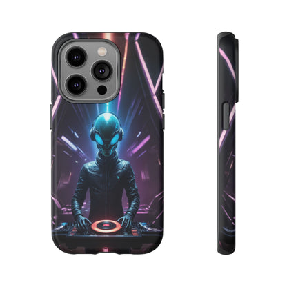 Alien DJ Phone Case for iPhone 8–16 Pro Max, Pixel 5–8 Pro, Galaxy S10–S24 Ultra - Designed by Thalia