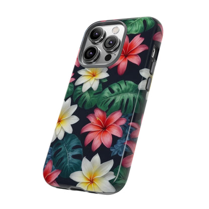 Hawaiian Flowers Phone Case for iPhone 8–16 Pro Max, iPhone 8 Plus–13 Mini, iPhone XS–XS Max, iPhone 11–14 Pro Max - Designed by Thalia