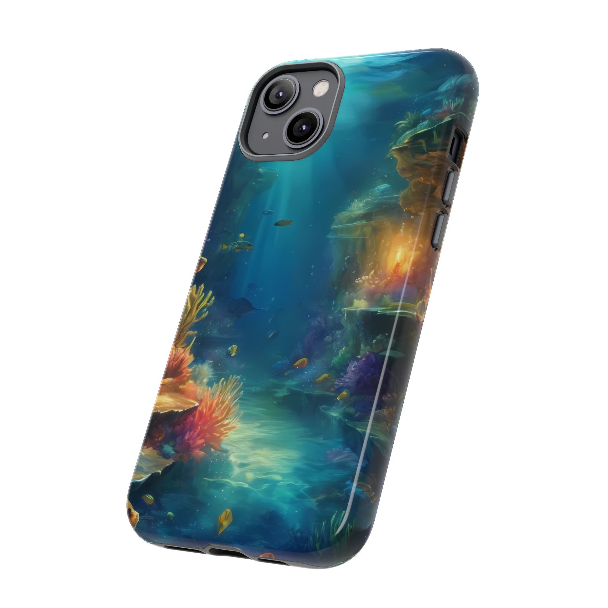 Oceanic Depths Stylish Unique UV Protected Phone Case for iPhone 8–16 Pro Max, iPhone 8 Plus–13 Mini, iPhone XS–XS Max, iPhone 11–14 Pro Max - Designed by Thalia