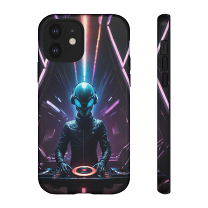 Alien DJ Phone Case for iPhone 8–16 Pro Max, Pixel 5–8 Pro, Galaxy S10–S24 Ultra - Designed by Thalia