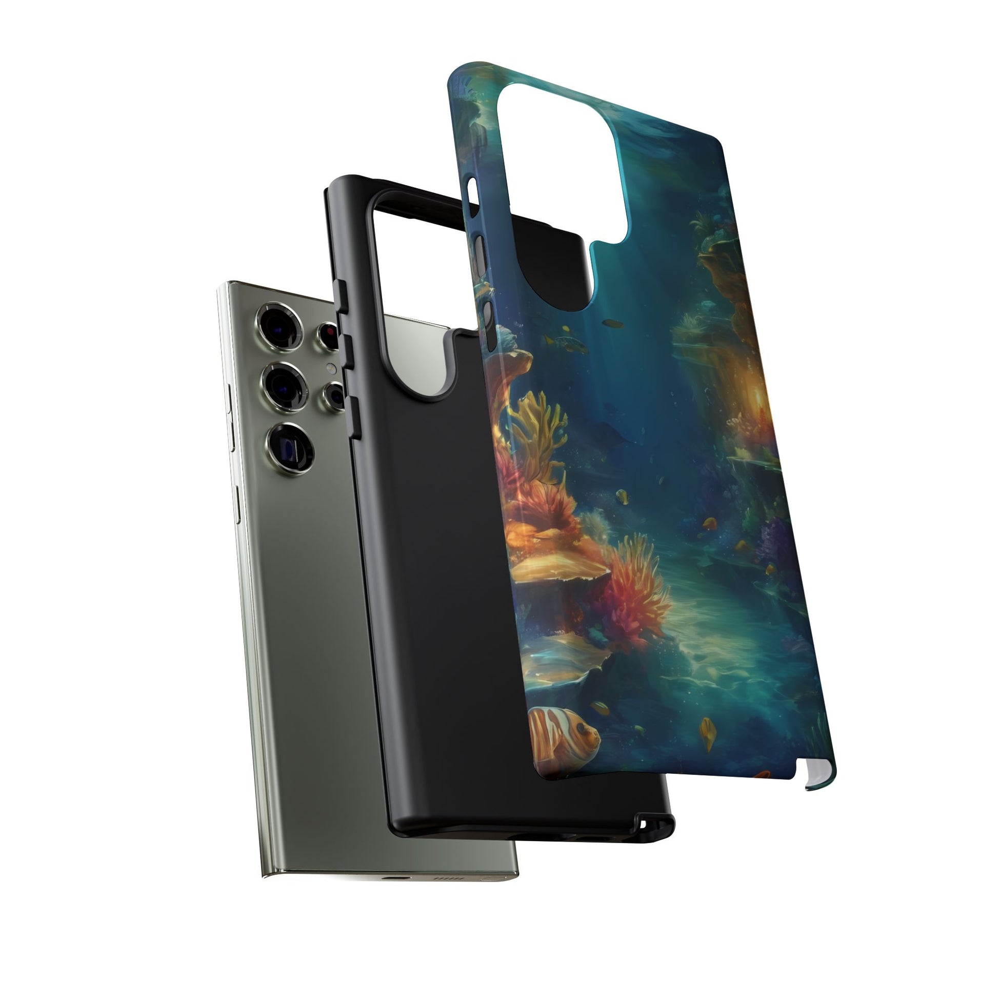 Oceanic Depths Custom Phone Case for Samsung Galaxy S10–S10 Plus, S20–S20 Ultra, S21, S22, S23, S24 Ultra - Designed by Thalia