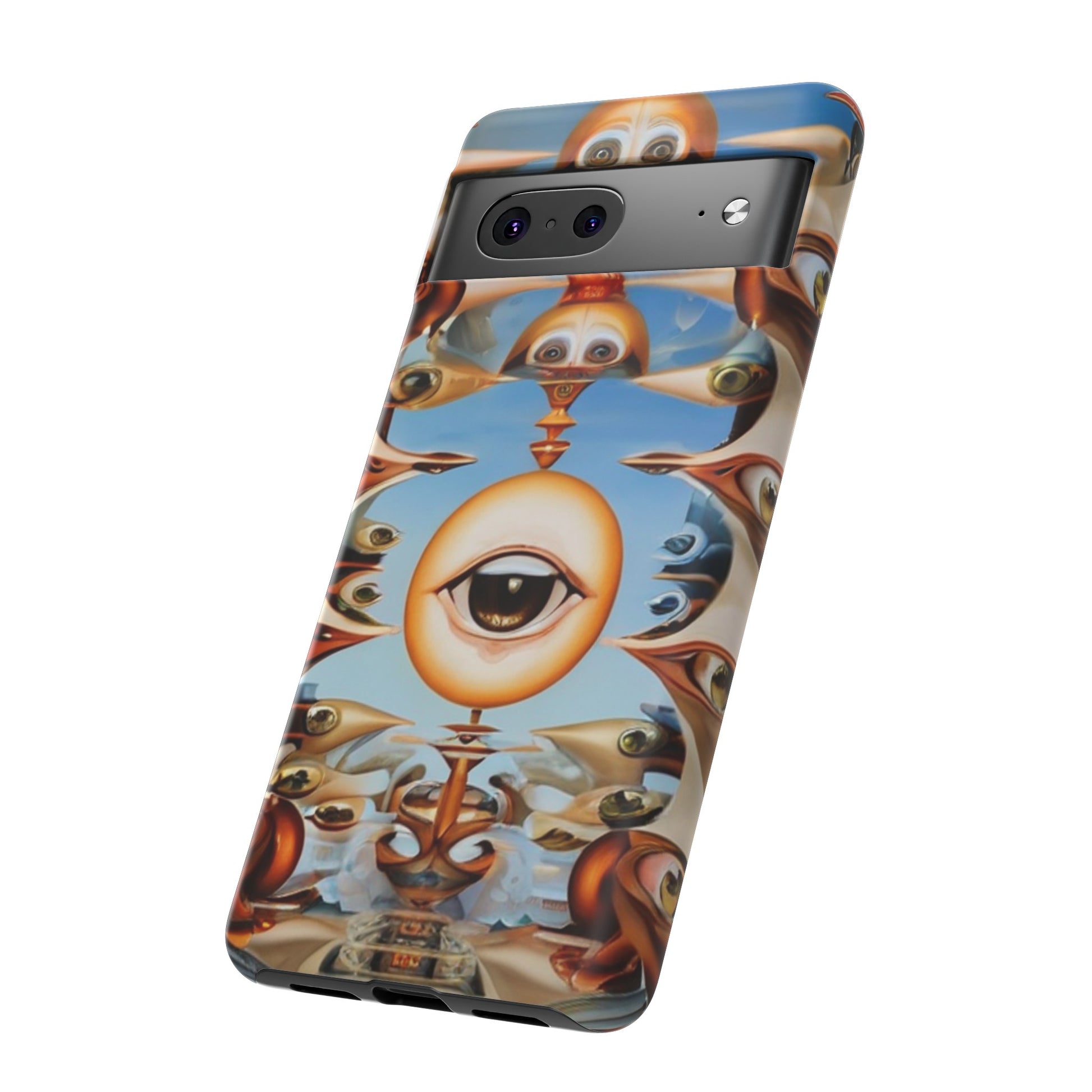 Surreal Suspect Phone Case for iPhone 8–16 Pro Max, Pixel 5–8 Pro, Galaxy S10–S24 Ultra - Designed by Thalia