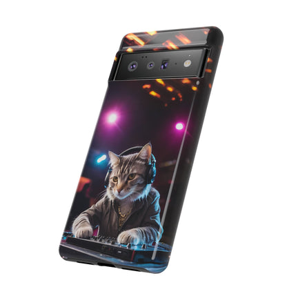 DJ Kitty Phone Case for iPhone 8–16 Pro Max, Pixel 5–8 Pro, Galaxy S10–S24 Ultra - Designed by Thalia