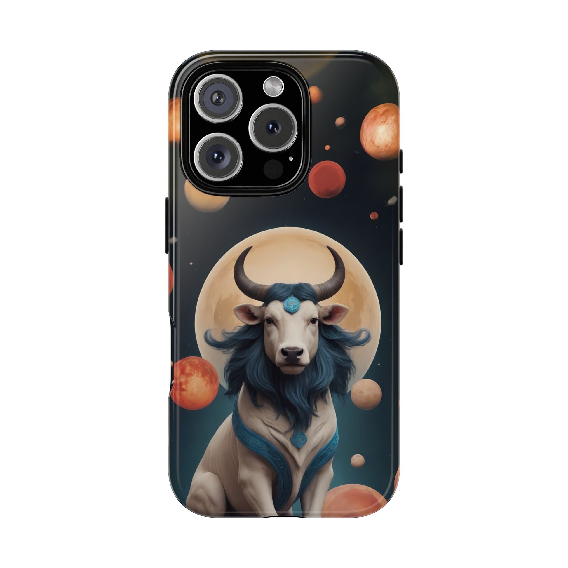 Chinese Zodiac Ox Phone Case for iPhone 8–16 Pro Max, iPhone 8 Plus–13 Mini, iPhone XS–XS Max, iPhone 11–14 Pro Max - Designed by Thalia