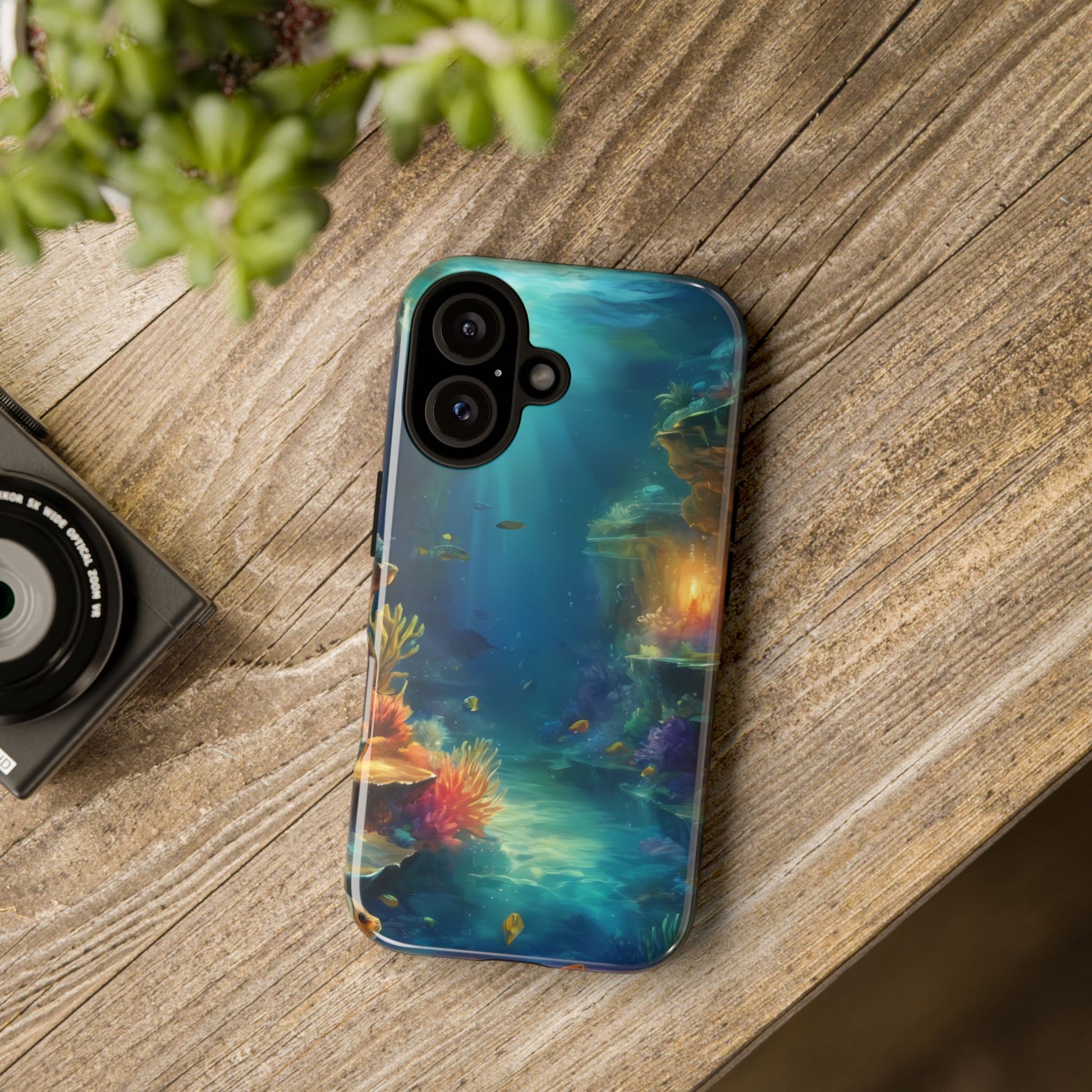 Oceanic Depths Stylish Unique UV Protected Phone Case for iPhone 8–16 Pro Max, iPhone 8 Plus–13 Mini, iPhone XS–XS Max, iPhone 11–14 Pro Max - Designed by Thalia