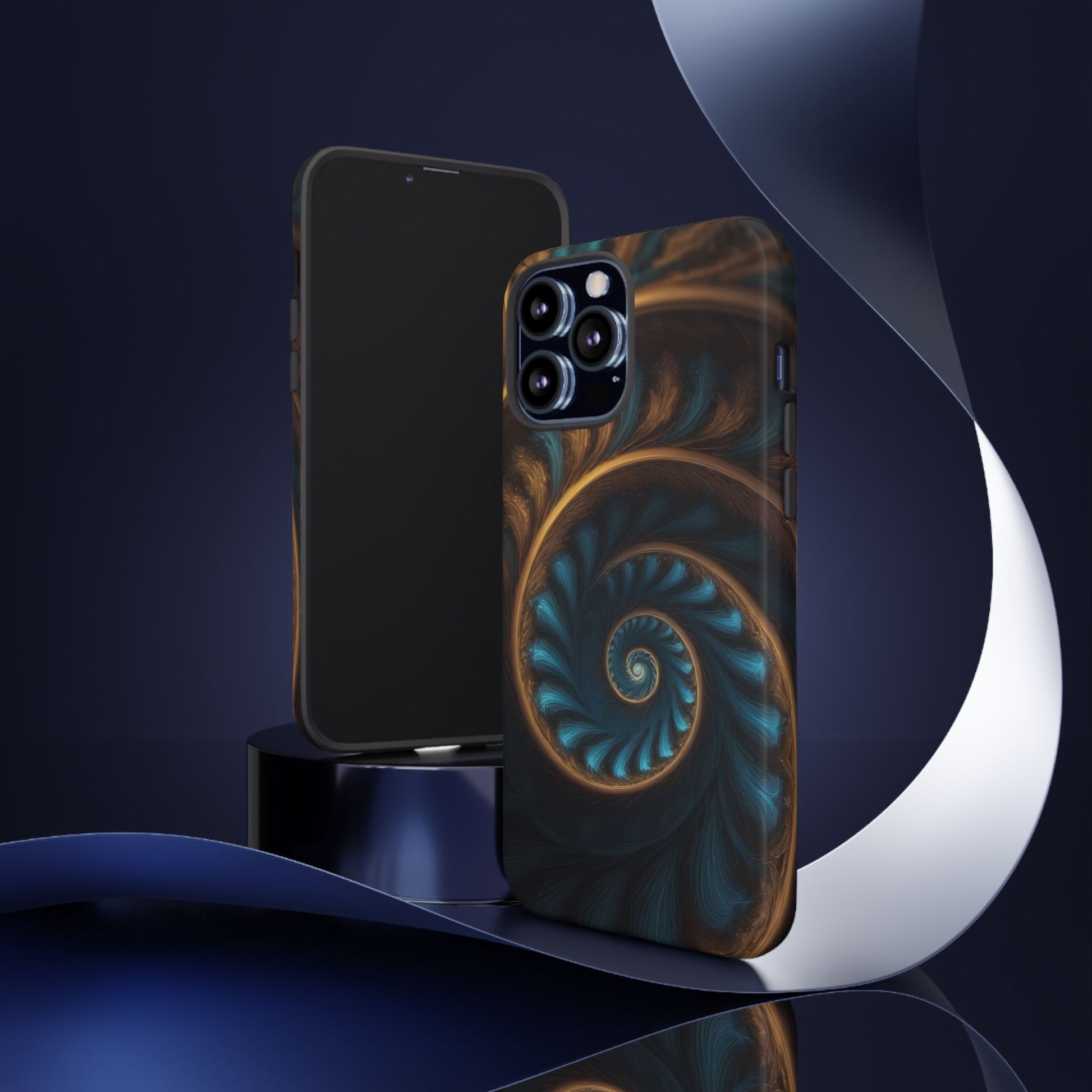 3D Fractal Phone Case for iPhone 8–16 Pro Max, Pixel 5–8 Pro, Galaxy S10–S24 Ultra - Designed by Thalia