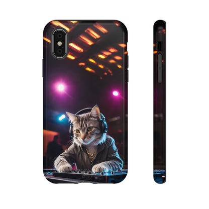 DJ Kitty Phone Case for iPhone 8–16 Pro Max, Pixel 5–8 Pro, Galaxy S10–S24 Ultra - Designed by Thalia