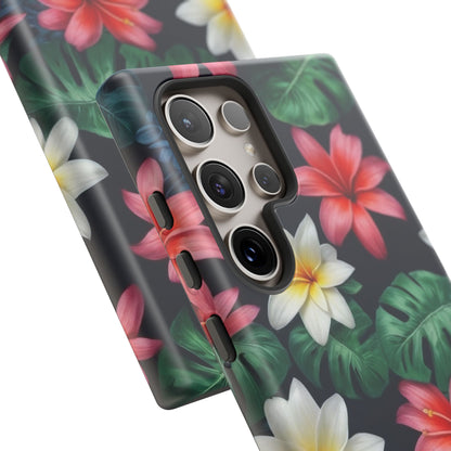 Hawaiian Flowers Custom Phone Case for Samsung Galaxy S10–S10 Plus, S20–S20 Ultra, S21, S22, S23, S24 Ultra - Designed by Thalia